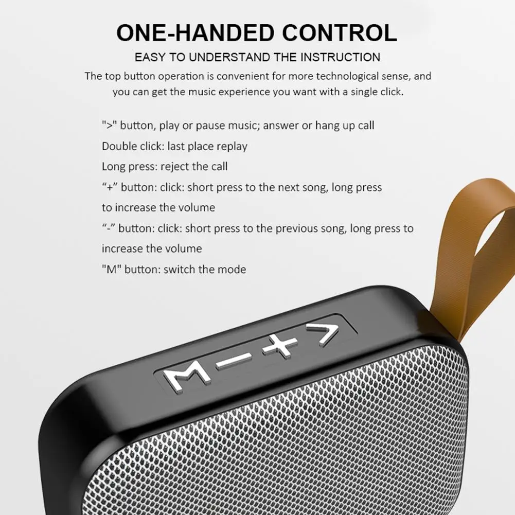Новинка, беспроводная Bluetooth 5,0 колонка, мини портативный сабвуфер, объемный звук, громкий динамик, поддержка TF, AUX, TF, IOS, дисплей батареи