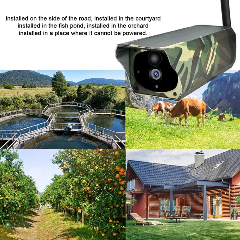 

Solar Power Wifi IP Camera Wireless Outdoor Indoor Waterproof 1080P Night Vision APP Remote Monitor Security Surveillance Camera