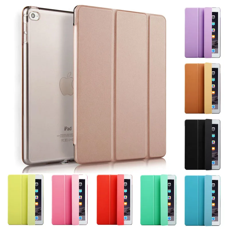 

Tablet Case for iPad Mini 5 PU Leather Silicone Soft Clear Back Cover with Trifold Smart Stand Cover for iPad Mini 7.9 inc