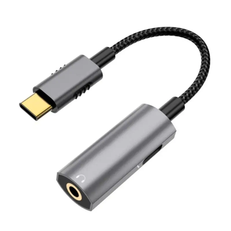 Универсальный usb type C для type C и 3,5 мм AUX Jack адаптер наушники Aux аудио сплиттер конвертер для samsung huawei Xiaomi