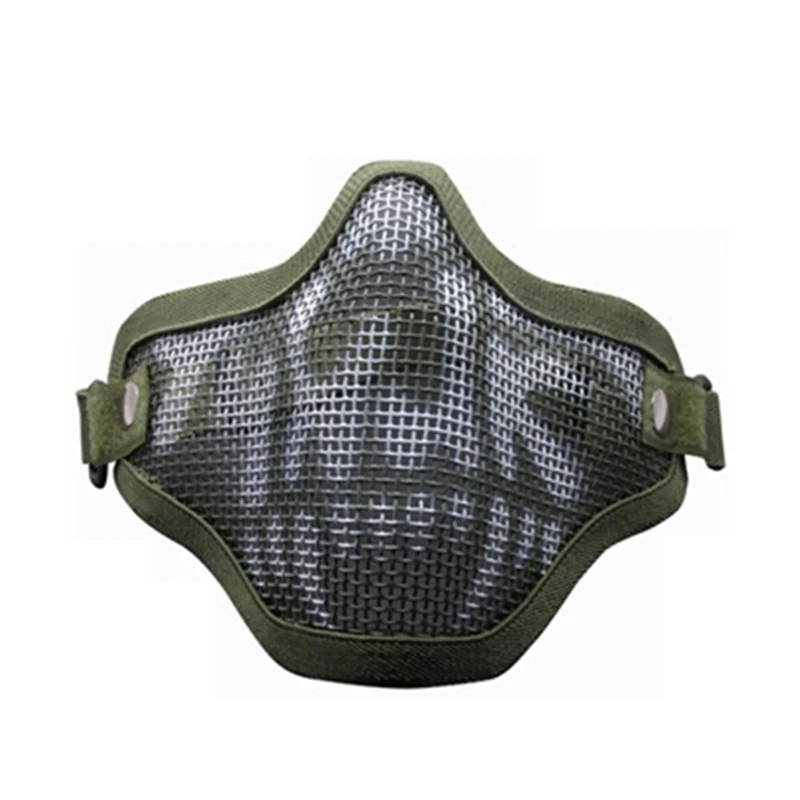 

Airsoft face masks Tactica l Steel Metal Mesh Half Face Mask Protective Gears