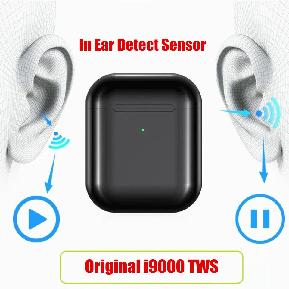 Ceny Oryginalny i9000 TWS replika 11 Pop Up bezprzewodowy Bluetooth 5.0 inteligentny czujnik słuchawki bezprzewodowe ładowanie super bas PK i60 i80