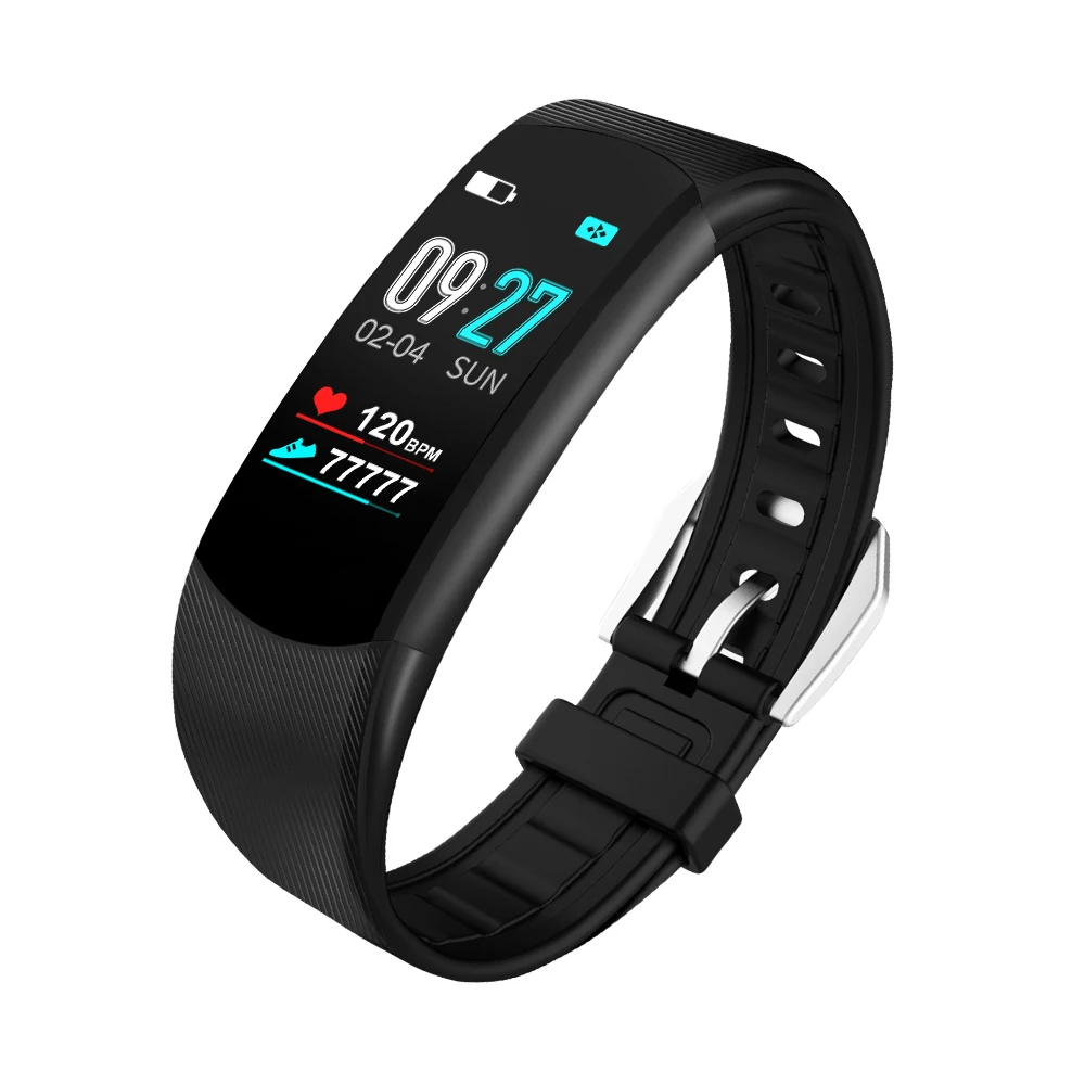 C5 New Waterproof Smart Watch& Smartband Sleep Oxygen Sport& Colorful Screen Blood Pressure Monitor Smart Bracelet for sport - Цвет: Black
