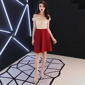 

Fashion Slim Slim Dress Skirt Bride Toasting Service New Married Chinese Lady Red Wedding Banquet Evening Dress