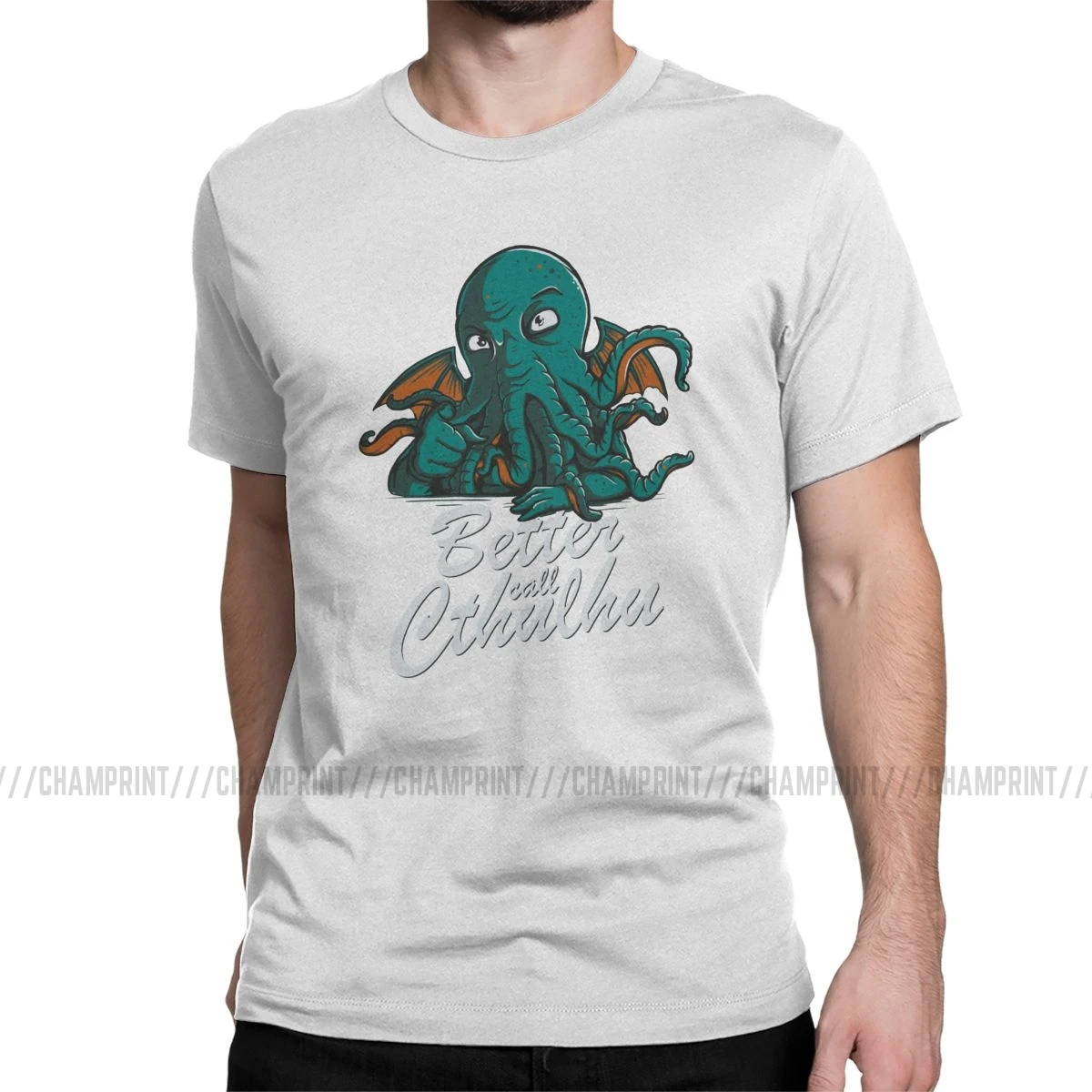 Better Call Cthulhu, Мужская футболка, Better Call, Saul Breaking Bad,, модная футболка, Круглый ворот, футболка, хлопок, размера плюс, топы - Цвет: Белый