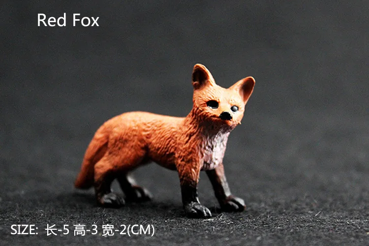 red fox cub Оригинальная фигурка диких животных из зоопарка «Красная Лиса», коллекционные фигурки, развивающие игрушки для детей, подарок - Цвет: red fox cub