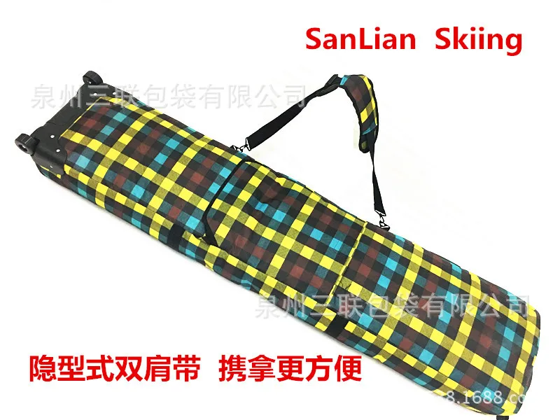 С колесами hua xue ban bao двойная пластина сумка для сноуборда плечо лыжный рюкзак Consign Лыжная сумка Специальная цена