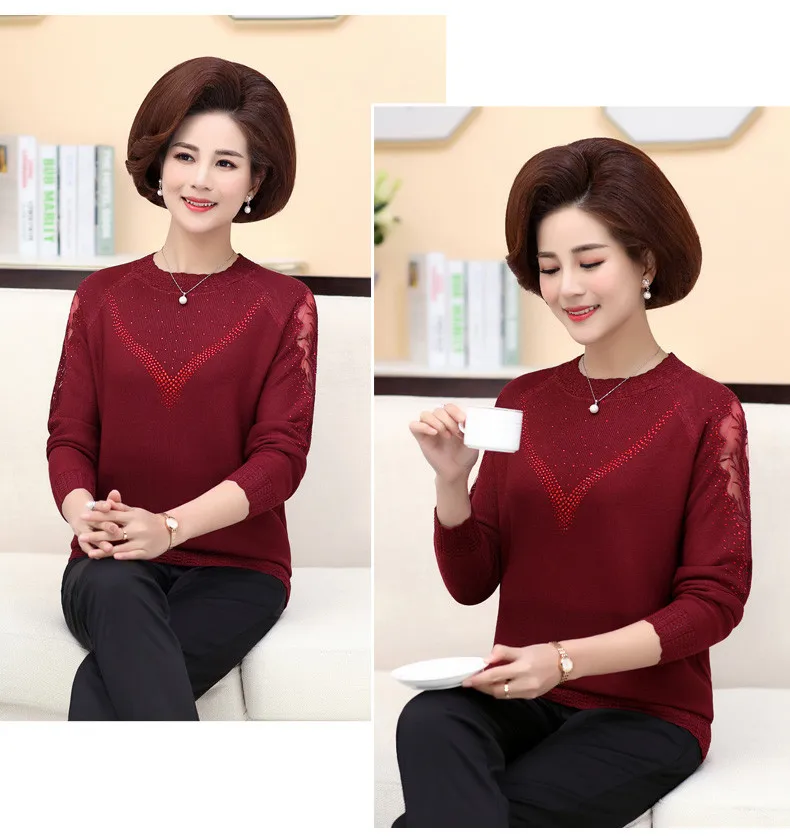 XJXKS Fashion hollow all-match exquisite women sweater autumn winter new plis size wool knitted sweater women pullover