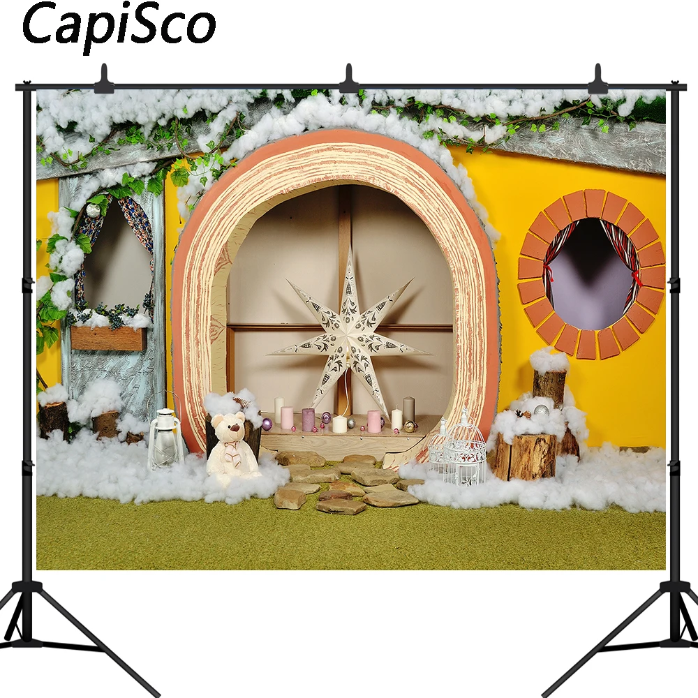

Capisco зимние фоны для фотосъемки Рождественское украшение Дети Снег Сказка дом фоны фотосессия для фотостудии