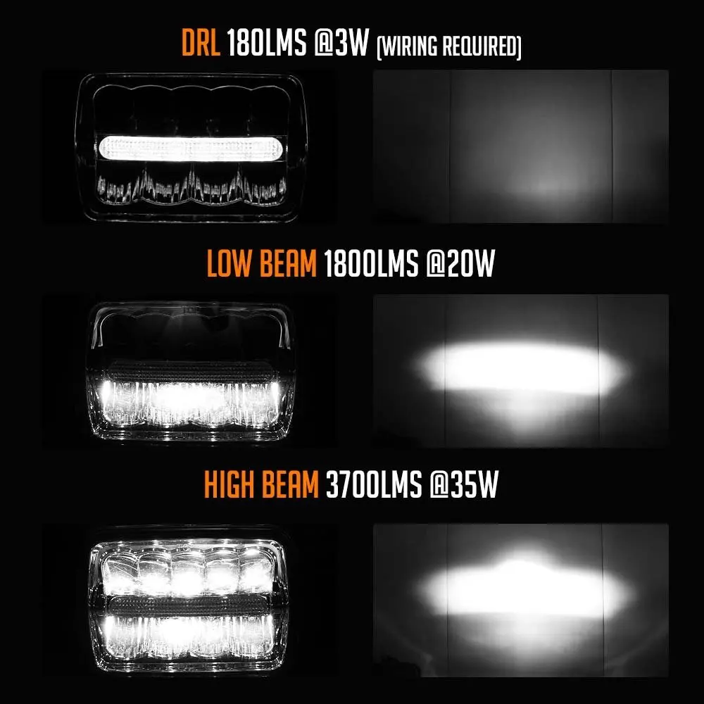 5x7 дюймов квадратный светодиодный налобный фонарь морской Светодиодный