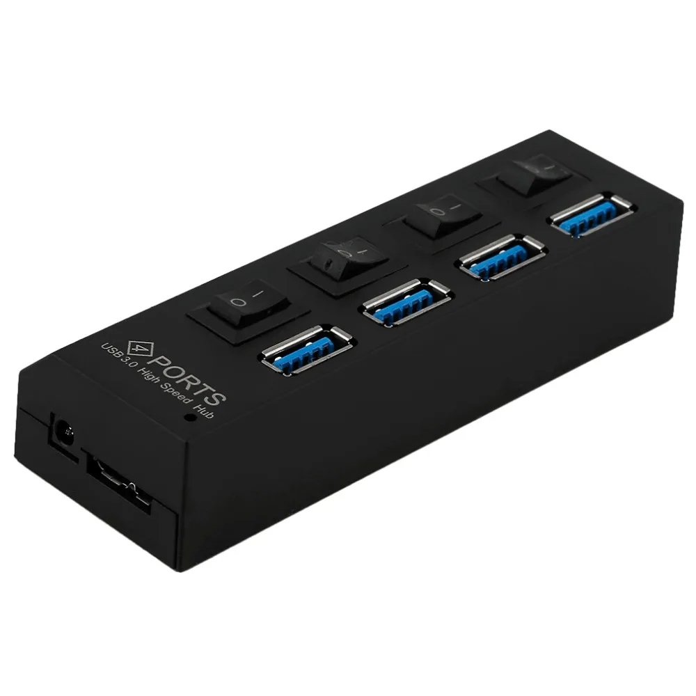 Профессиональный Plug and Play station 4 Порты и разъёмы USB 3,0 Hub ВКЛ/выкл кнопка& AC Мощность Кабель-адаптер для портативных ПК ЕС/США штекер