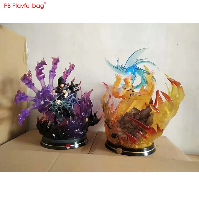 33-35 см японское аниме Uzumaki& Uchiha Sasuke фигурка большого размера украшение комнаты ПВХ-collecible-кукла-Игрушка Аниме-экшн-фигурка HE59