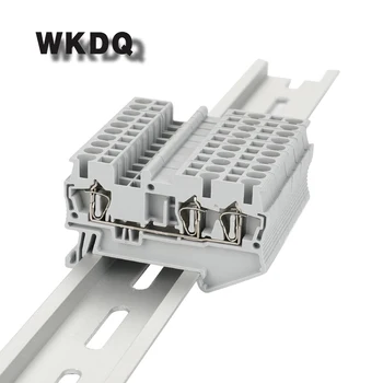 

10pcs ST 2.5-TWIN One In Two Out Multi Conductor Spring Din Rail Terminal Block Connector