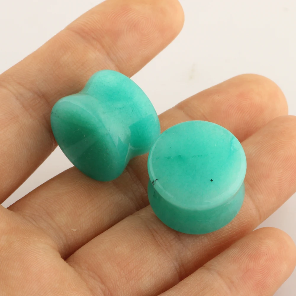 JUNLOWPY Stone Acrylic Wood Stainless Plugs and Tunnels Ear Gauges Stretcher Piercings Earring Expander Body Jewelry 2pcs 6-20mm