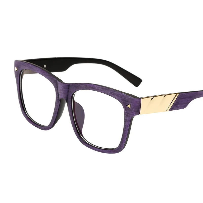 Zerosun винтажные очки в оправе мужские поддельные деревянные зернистые 150 мм ретро