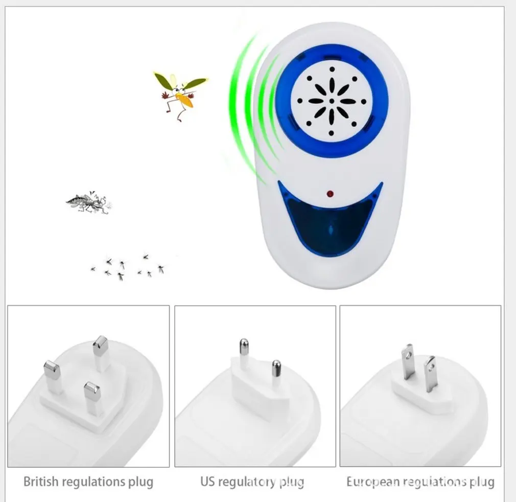 Multifunctional Night Light Electronic Insect Repellent Device Ultrasonic Mouse Cockroach Repellent Eco-Friendly