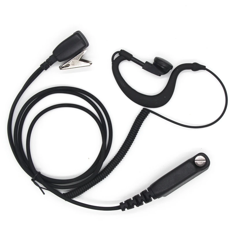 PTT MIC G Shape Earpiece Headset for Sepura STP8000 Walkie Talkie
