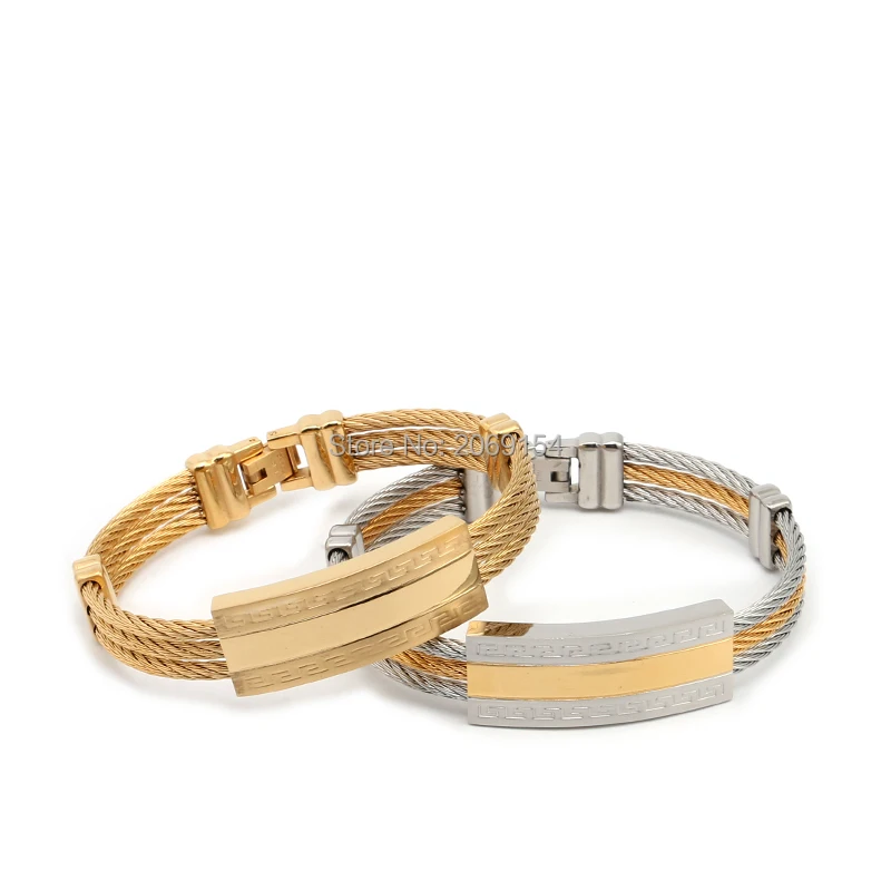 Мужские украшения классический модный браслет новый из проволоки нержавеющей