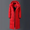 Mens Women X-Long White Duck Down Jackets 2022 New Winter Over The Knee Thicken Warm Detachable Hat Male's Jackets Canada Coat ► Photo 3/6