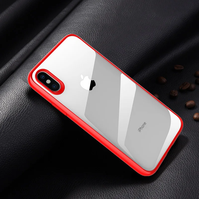 SUAIOCE Роскошный чехол для телефона для iPhone 11 Pro XS Max X XR прозрачный мягкий чехол из ТПУ для iPhone 7 8 Plus противоударный чехол-накладка - Цвет: Red