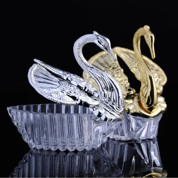 

Free shipping Swan Wedding Candy Box 12PCS/LOT elegant wedding favor box