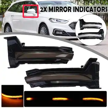 

2pcs Flowing Turn Signal Light LED Side Wing Rearview Mirror Dynamic Indicator Blinker for Ford Focus For Mondeo 2019-2020