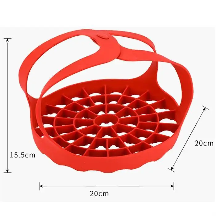 Новая красная скороварка вкладыш анти-скальдинг силиконовая прокладка ручка пароварка