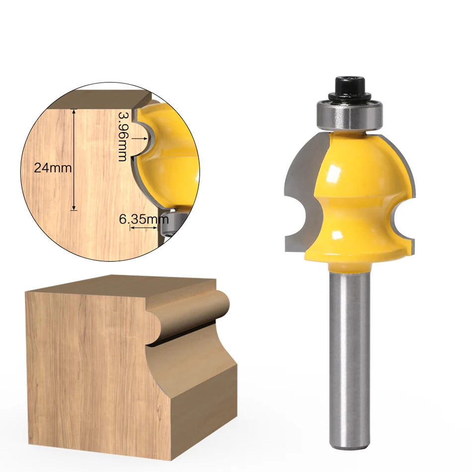 8mm Shank Milling Cutter Woodwork Line Architectural Molding Router Bit Woodworking Tenon Milling Cutter For Wood Machine Tools