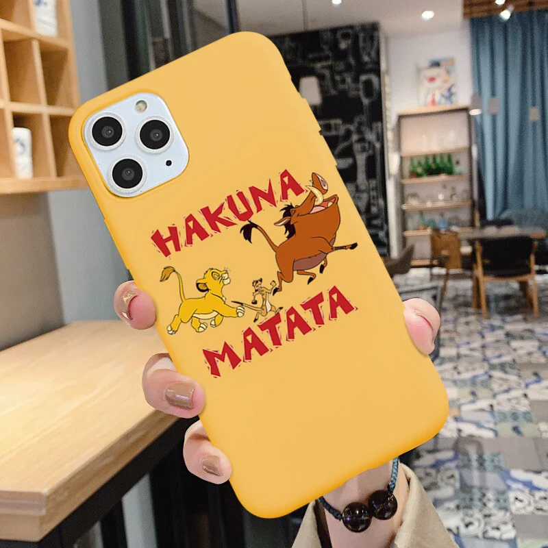 For iPhone 11 Pro X XR Xs Max The Lion King Simba Cute cartoon Case For iPhones 7 8Plus 6s Yellow Matte Soft Silicone Phone ca For iPhone 11 Pro X XR Xs Max The Lion King Simba Cute cartoon Case For iPhones 7 8Plus 6s Yellow Matte Soft Silicone Phone ca