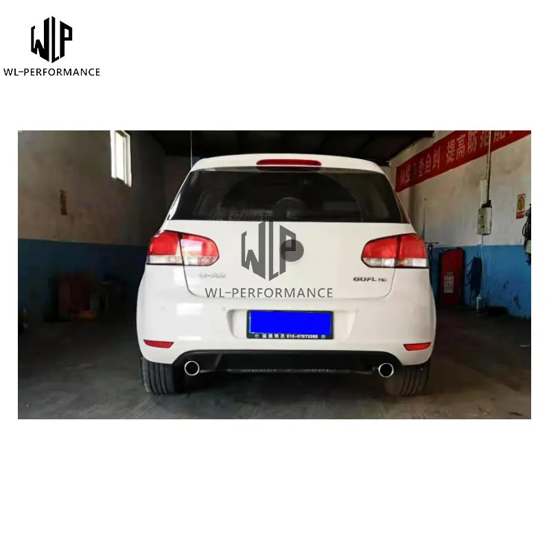 Golf 6 MK6 GTI карбоновый задний бампер диффузор для губ двусторонний два выхода для VW Golf 6 MK6 GTI бампер 10-13 использование