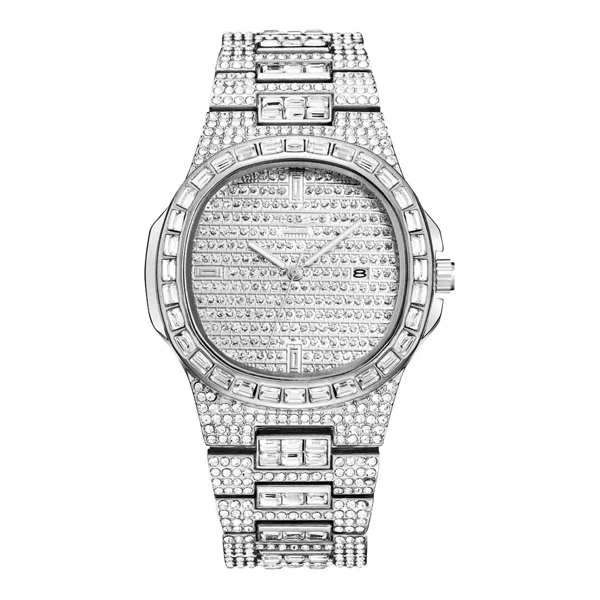 Patek Phillippe Relogio Masculino Tacto мужские часы лучший бренд класса люкс модные часы бриллианты серебряные водонепроницаемые спортивные часы 40 мм - Цвет: E
