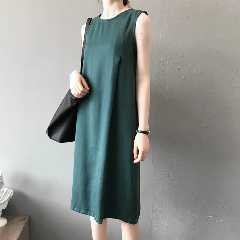 Летнее платье для беременных; Материнство женщин носить свободный большой размер без рукавов пуловер для беременных юбки