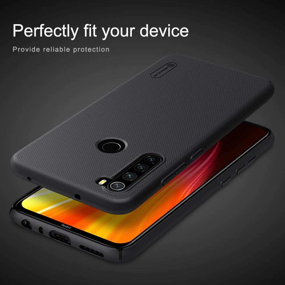NILLKIN Супер Матовый щит для Xiaomi Redmi Note 8 матовая жесткая задняя крышка с розничной упаковкой анти-телефон с распознаванием отпечатка пальца чехол Капа