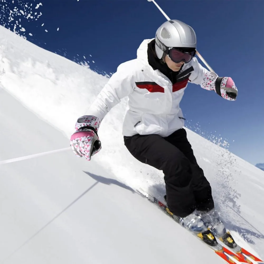 OUTAD Winter Outdoor Durable Breathable Windproof& Waterproof Snow Ski Gloves Warm Women Mountain Climbing Gloves