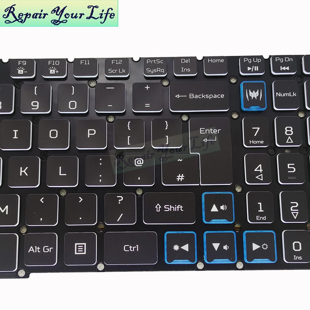 Unido da ue Retroiluminado para Acer Novo Reino Teclado Ph317-53 Predator Helios 300 Computador Portátil Gaming Teclados Euro Lg5p_p90brl Rgb Ph315-52 - Imagem 3