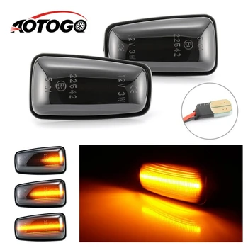 

2pcs Dynamic smoke LED Side Marker signal Light For Peugeot 106 II 306 406 806 for Citroen Fiat
