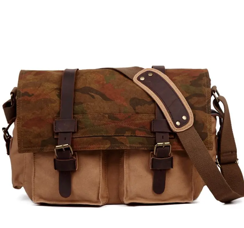 

Qisemian Europe And America Over-the-shoulder Bag Canvas Bag Camouflage Cloth Men And Women-Shoulder Bag Fashion Guangzhou