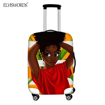 

ELVISWORDS Amerian Girl Printing Luggage Cover Thicken Elastic Dustproof Travel Accessories Suitcase Protective Covers