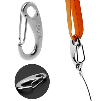 

Boat Marine Stainless Steel Egg Shape Spring Snap Hook Clip Quick Link Carabiner