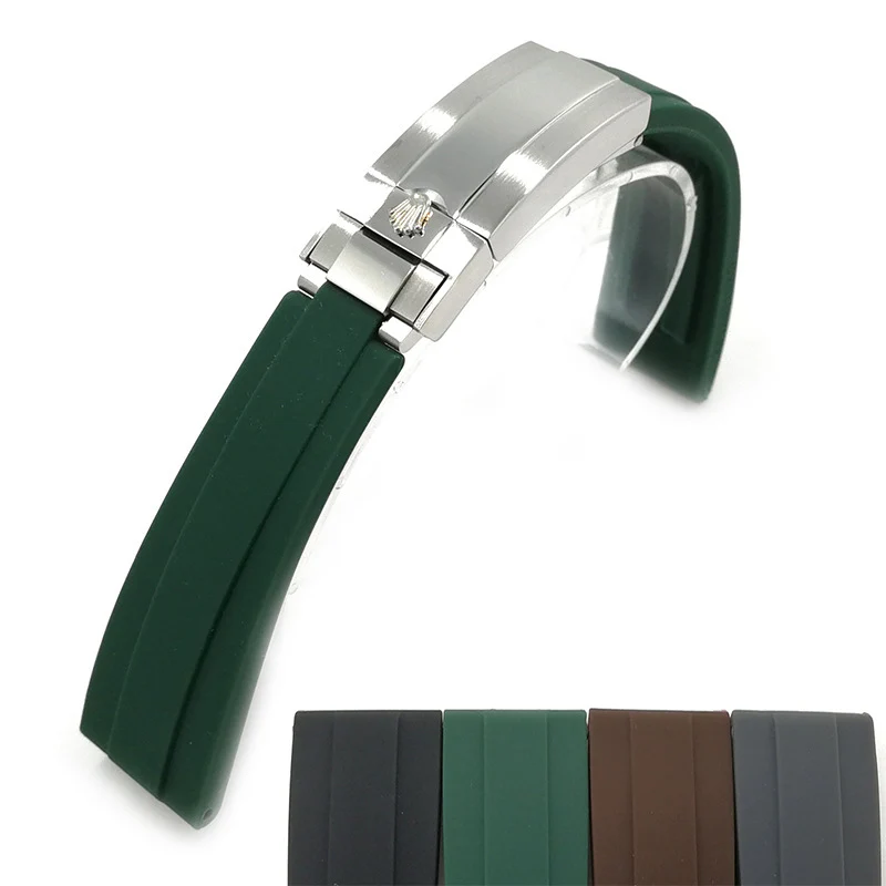 Мужской резиновый ремешок 20 мм складная Пряжка аксессуары для часов GMT ghost king Ancon