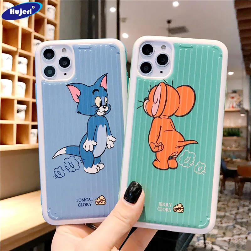 Жесткий Чехол для iPhone 11 Pro Max, чехол s с Томом и Джерри, чехол для iPhone X XS XR 7 8 6S Plus, задняя крышка для телефона с милым рисунком