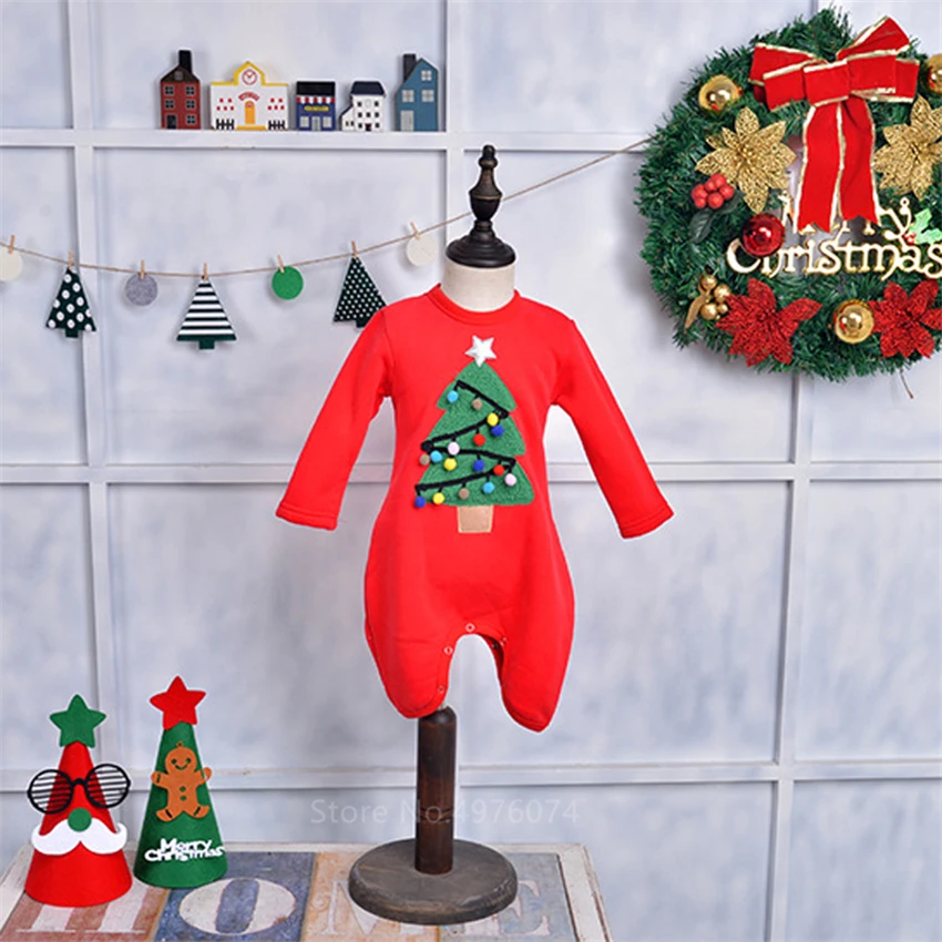 Свитер Семейные комплекты свитера ползунки для маленьких девочек и мальчиков