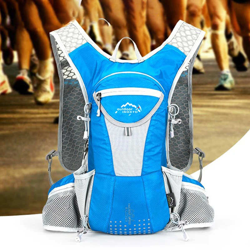 12L уличный гидрационный рюкзак, сумка для воды, велосипедный, ночной, светоотражающий, для бега, спортивный рюкзак с 2L мочевым пузырем, сумка для воды