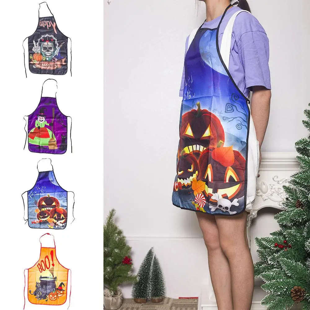 Halloween Apron Halloween Party Apron Decorations Cooking Baking Gardening Apparel Halloween Apron