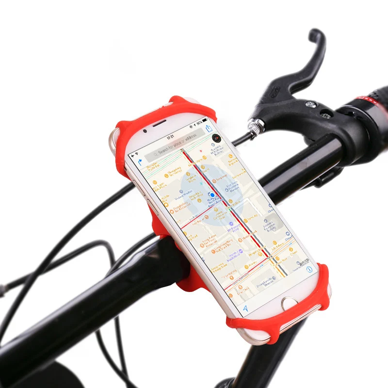 Bicycle Holder Silicone Support Universal Mobile Cell Phone Handlebar Mount Band Bike GPS Clip For iPhone Samsung Xiaomi PA0115 (2)