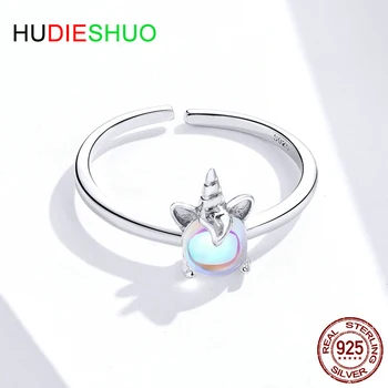

Unicorn s925 sterlingsilver ring ladies open fashion European and American silverring