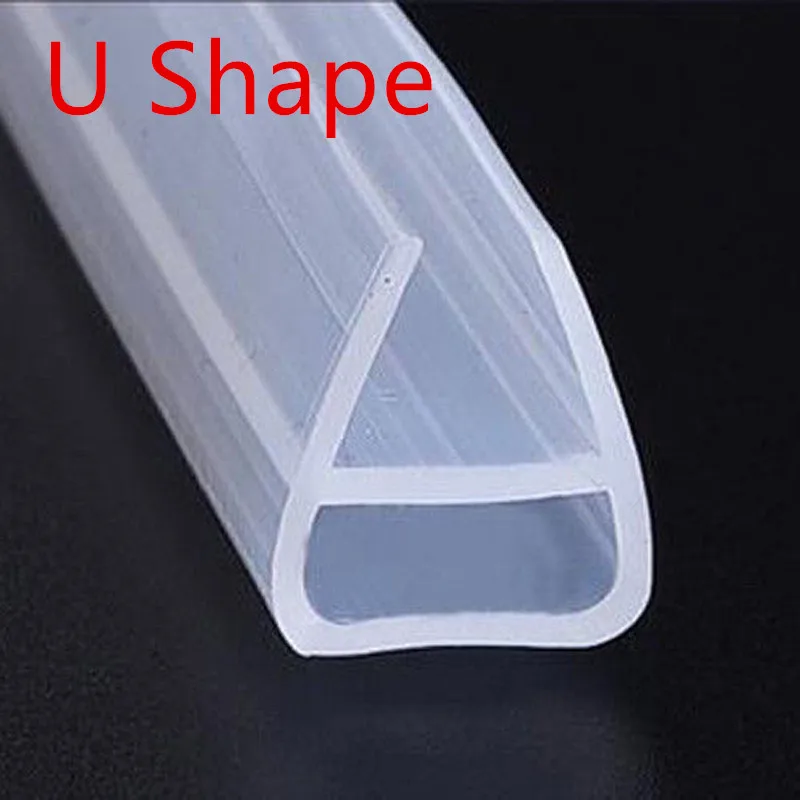 U Shape H/F дроссельной заслонки/U Форма Ванна Душ для экрана, двери, окна этиленового пропилен-каучука прокладки разрыва изогнутое крепление для камеры резиновый уплотнитель для дверей и окон/6/8 мм - Цвет: U Shape
