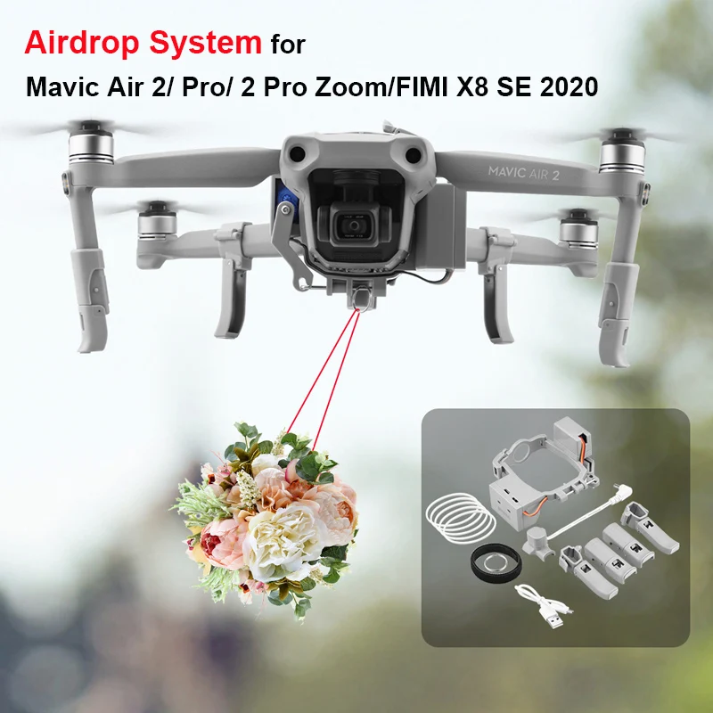 Sistema para Dji Isca de Pesca Anel de Casamento Airdrop Mavic Pro Zoom Fimi Presente Entregar Vida Resgate Kits Lançador Remoto ar 2 - - Image 2