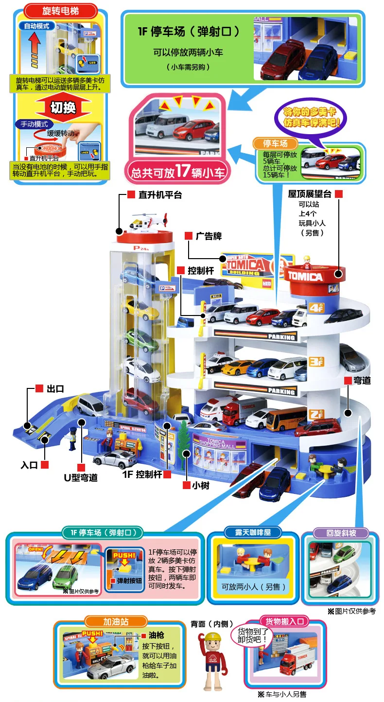 TOMICA, автостоянка для строительства, сплав, Гоночная машина, камера, трек, Электрический мини-автомобиль, детская игрушка, 430865 игрушка