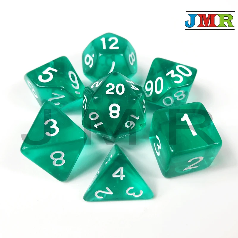 Совершенно новый набор 7pc Die с конфетным эффектом Poker DnD D4 d6 d8 d10 d12 d20 многогранные